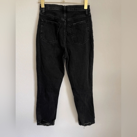 Abercrombie & Fitch Dark The Ankle Straight Ultra High Rise Curve Love! Size 4xs - Picture 2 of 3